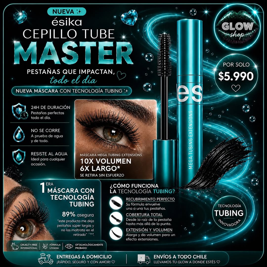 Máscara de pestañas Ésika Tube Master